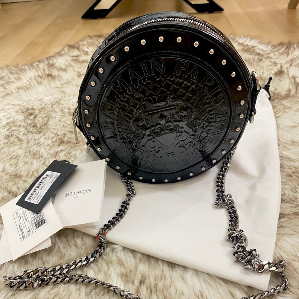 Brand New BALMAIN Embossed Logo Crossbody Bag